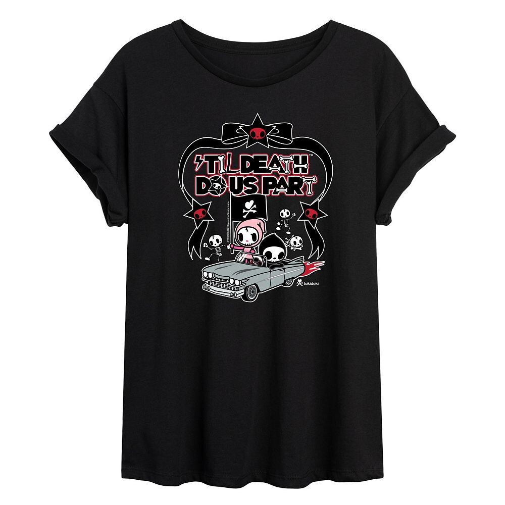 

Огромная футболка Tokidoki 'Til Death Do Us Part для юниоров Licensed Character, черный