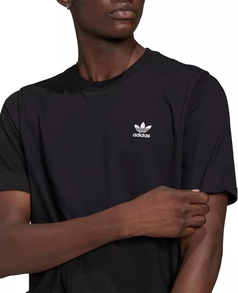 Мужская футболка с коротким рукавом Adidas Trefoil Essentials, черный — фото 4