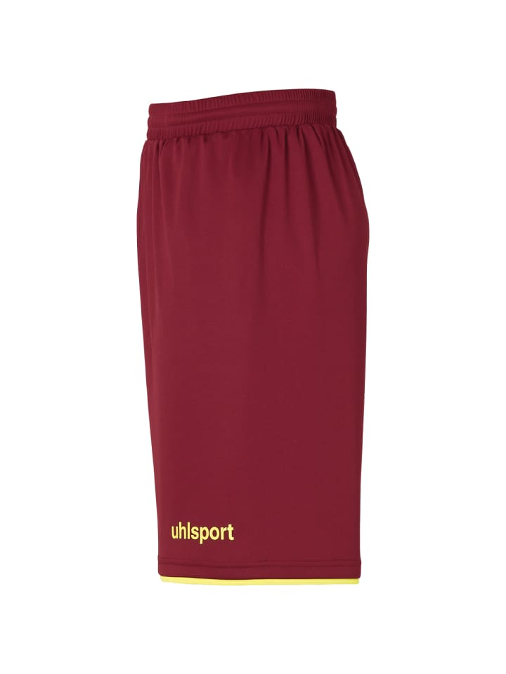 Спортивные брюки CLUB SHORTS бордового/флуоресцентно-желтого цвета uhlsport — фото 3