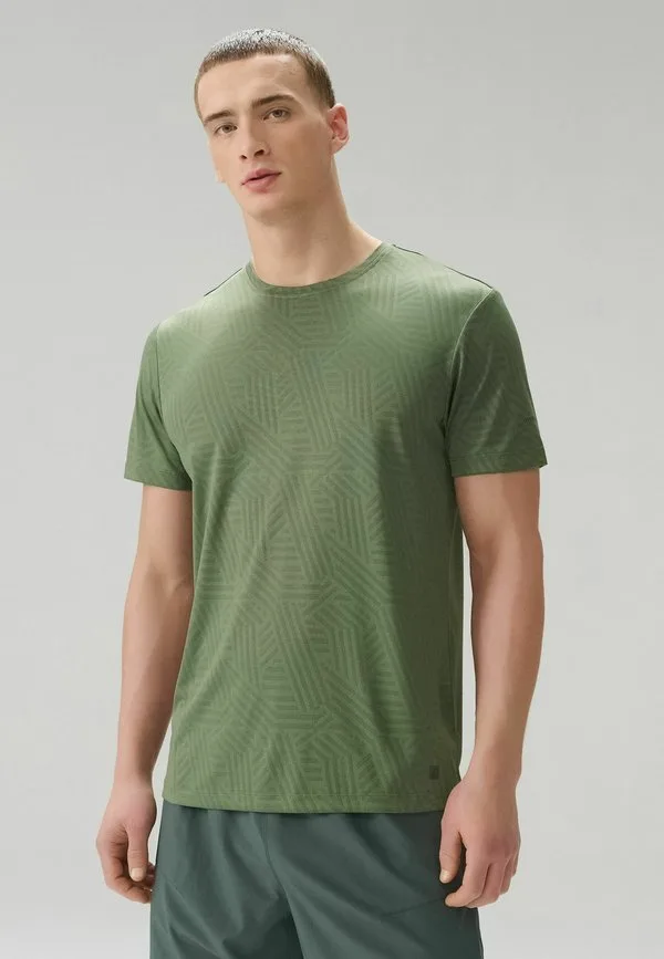 Обычная футболка с жаккардовым принтом fitactive Next, Khaki Green
