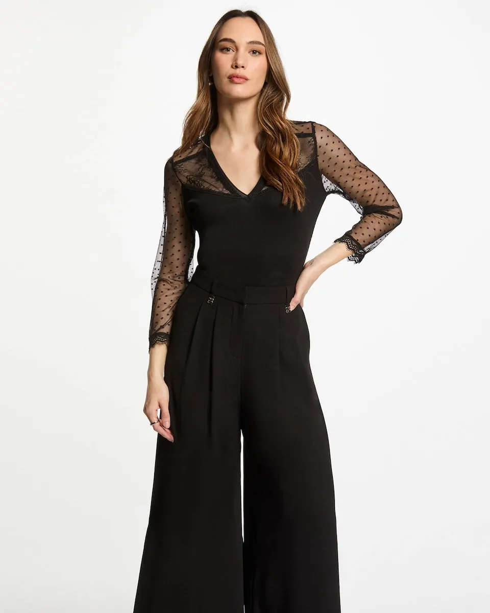 

Женская футболка с рукавом три четверти Morgan, черный