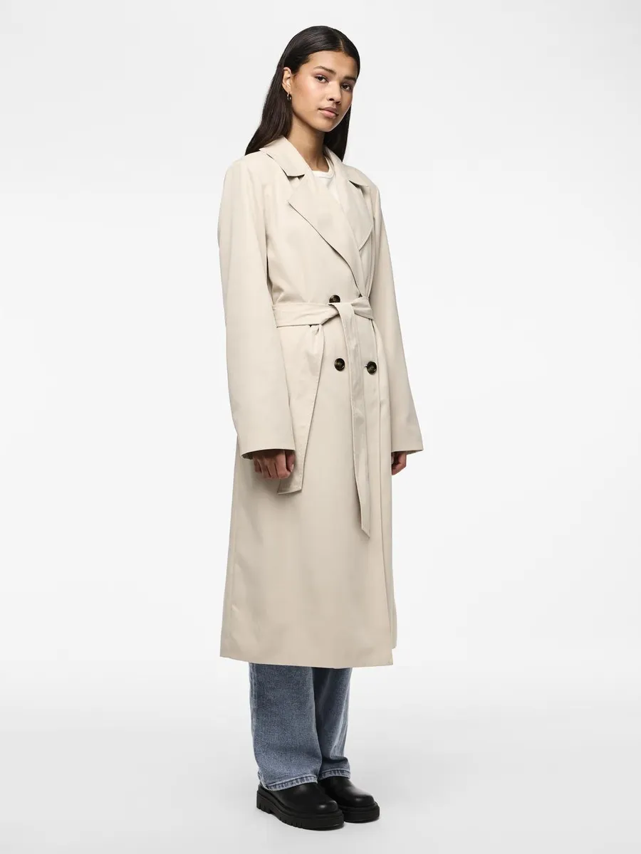 

Плащ "PCSCARLETT LS TRENCHCOAT NOOS" Pieces, серый