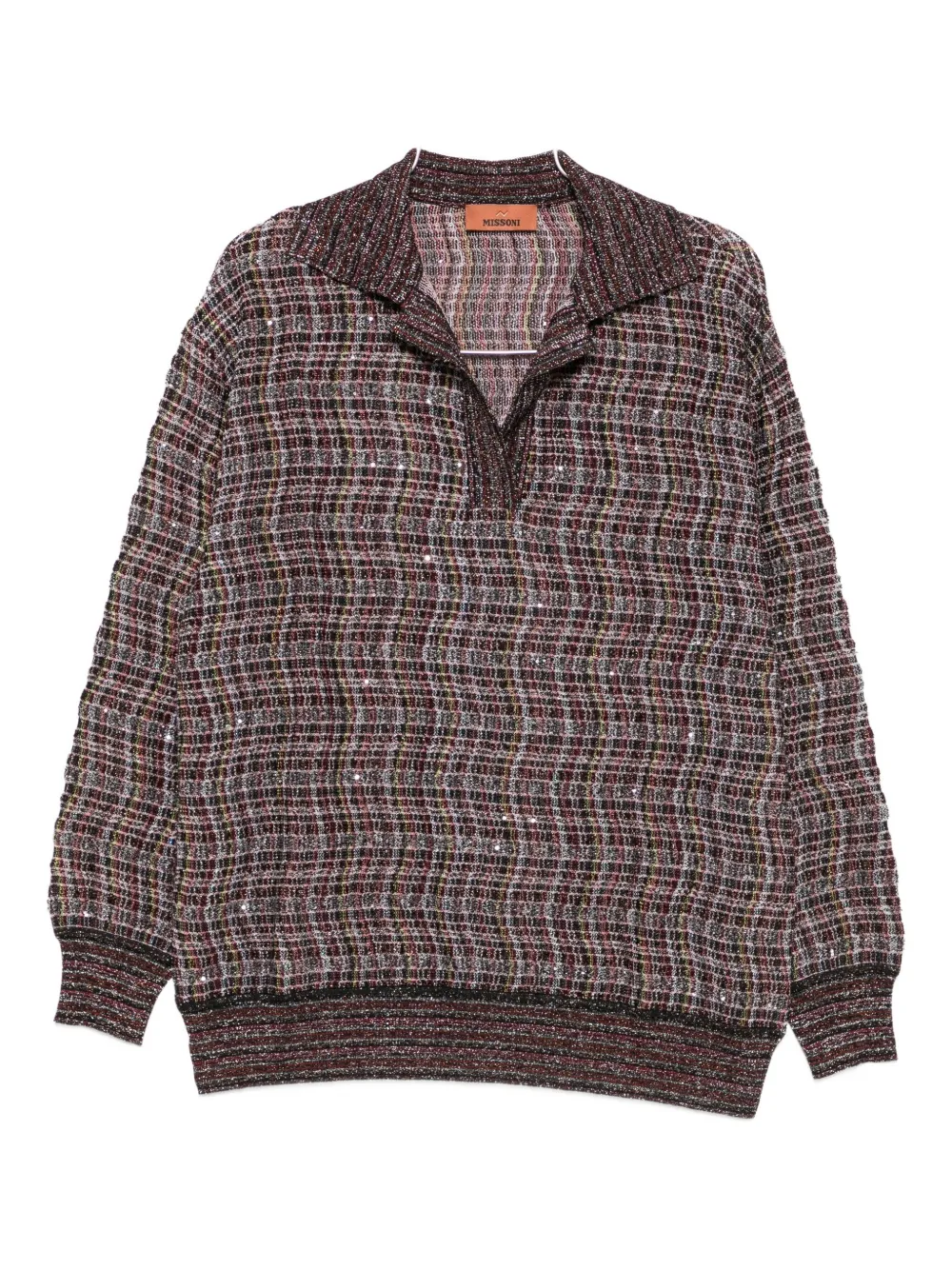 

Свитер с V-образным вырезом Missoni, темно-коричневый