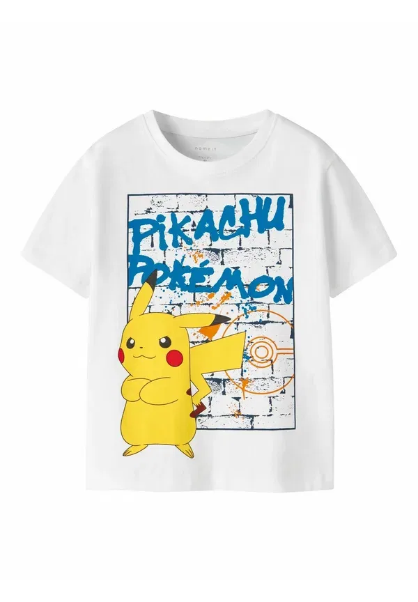 Футболка Name It с принтом Pokémon, ярко-белый