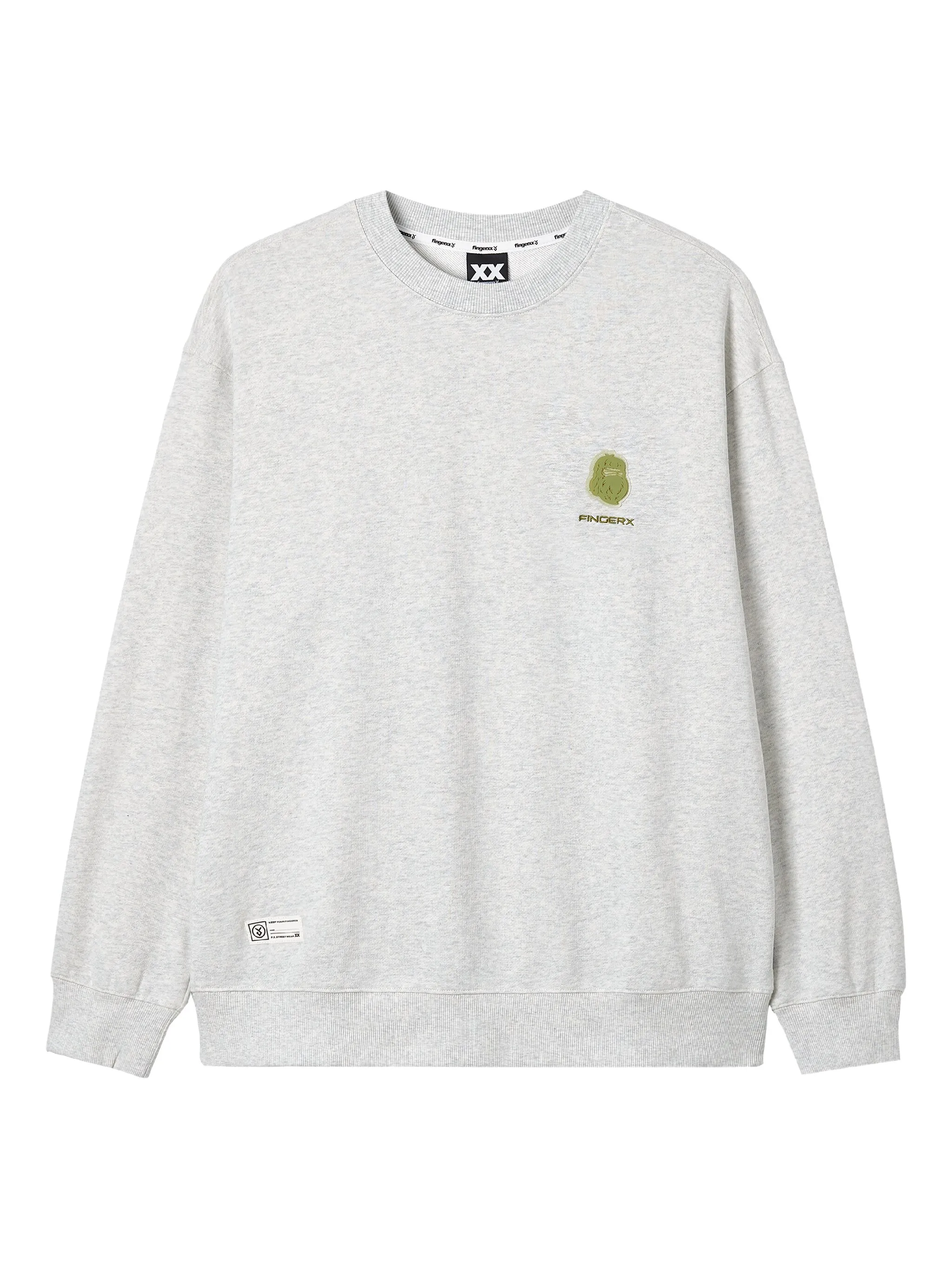 

Толстовка с вышитым логотипом Fingercroxx, серый