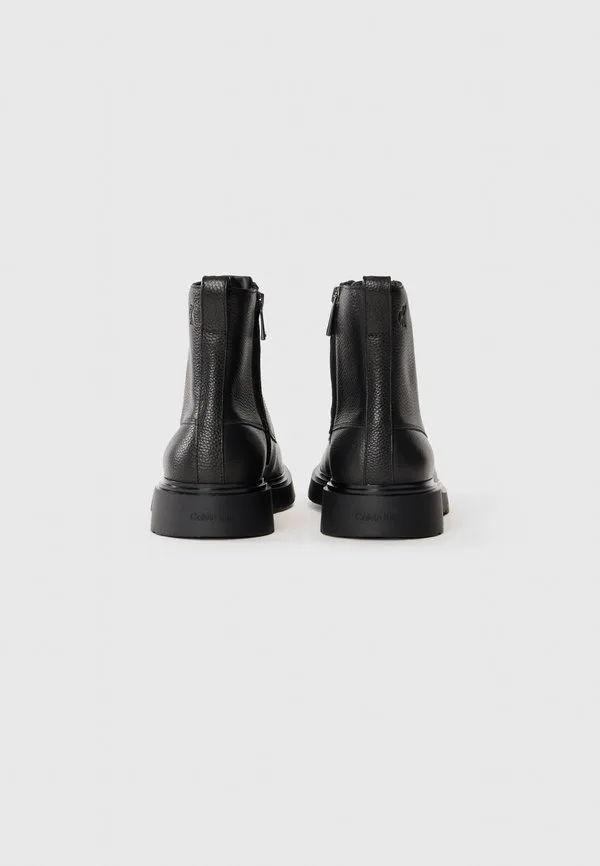 Боевые ботинки на шнуровке до щиколотки Calvin Klein, Triple Black — фото 3