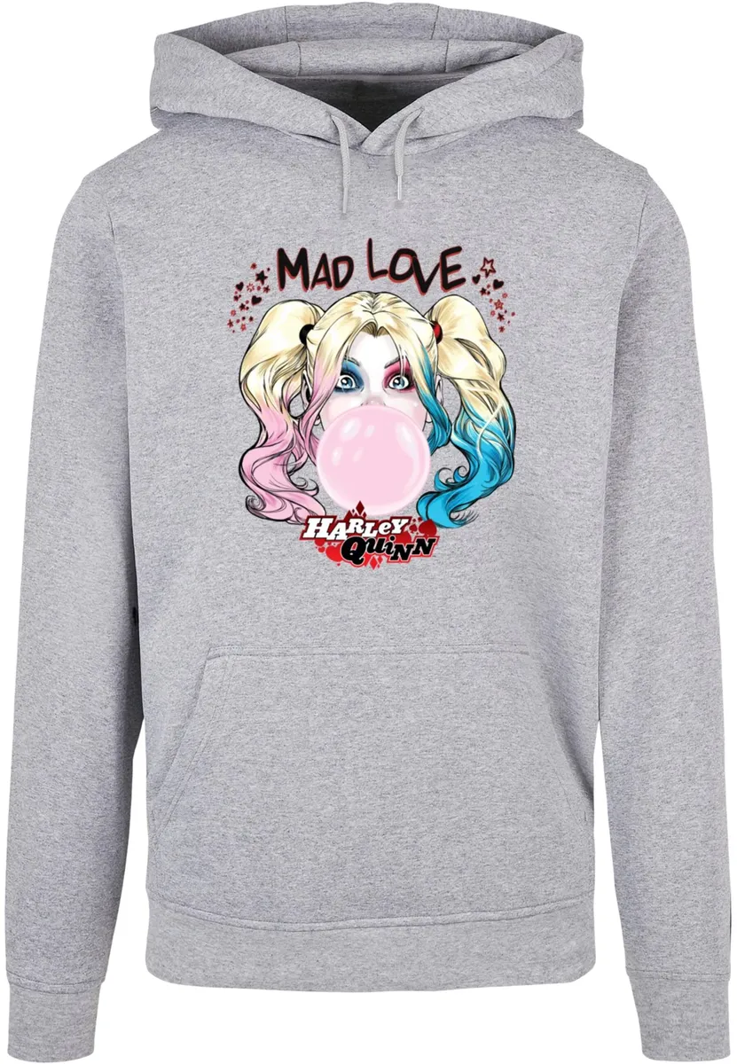 

Толстовка ABSOLUTE CULT с капюшоном "ABSOLUTE CULT Мужская Бэтмен - Harley Quinn Mad Love Basic Hoody", серый