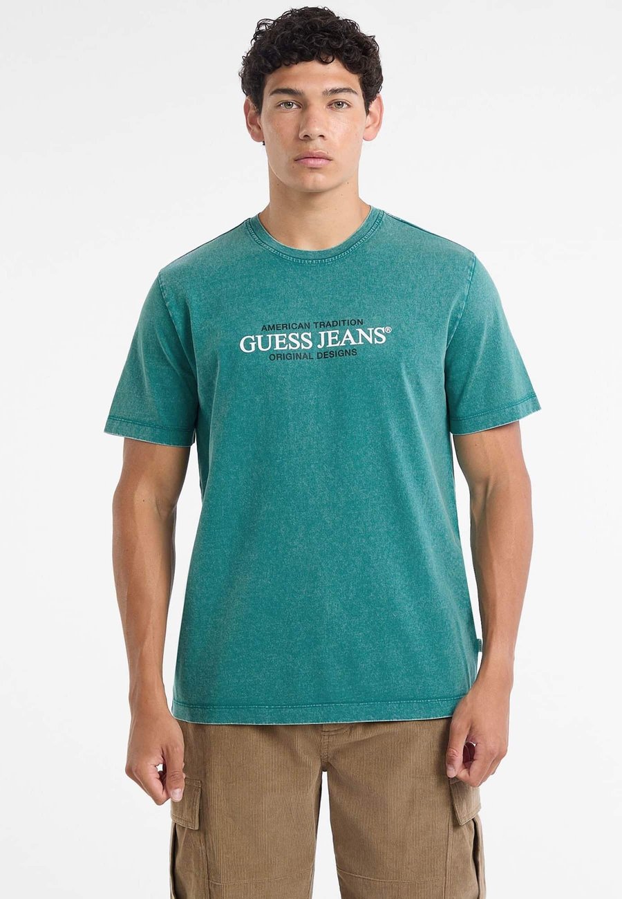 

Футболка Guess Jeans Print T-shirt, Grün/Green