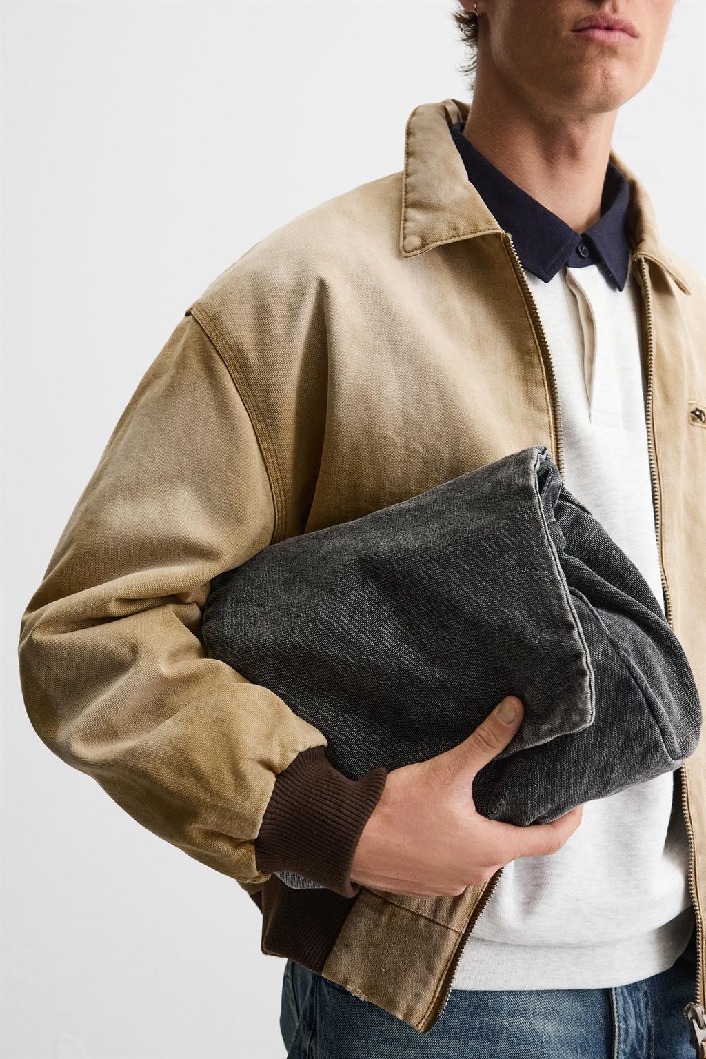 

Джинсовая сумка через плечо с эффектом стирки ZARA, черный