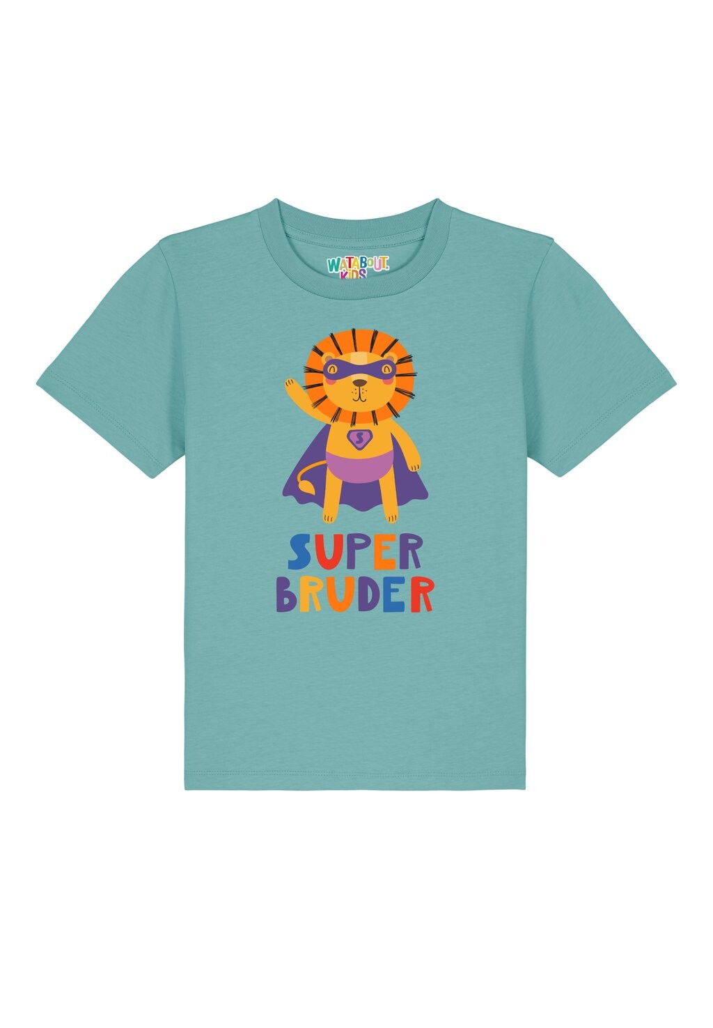

Футболка с принтом LÖWE SUPERBRUDER Watapparel, цвет teal monstera