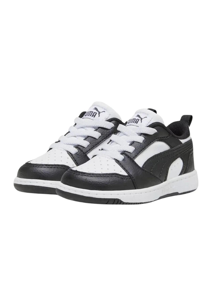 

Детские кроссовки Puma Rebound V6 Lo AC PS Unisex 396742 01, белые/черные