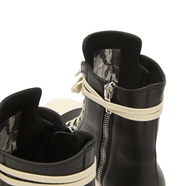 Высокие кроссовки на шнуровке Rick Owens, черный & milk — фото 4