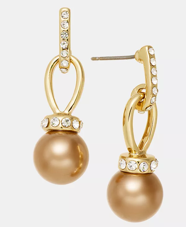 

Серьги-Подвески из стеклянного жемчуга, эксклюзивно в Macy's Charter Club, multi