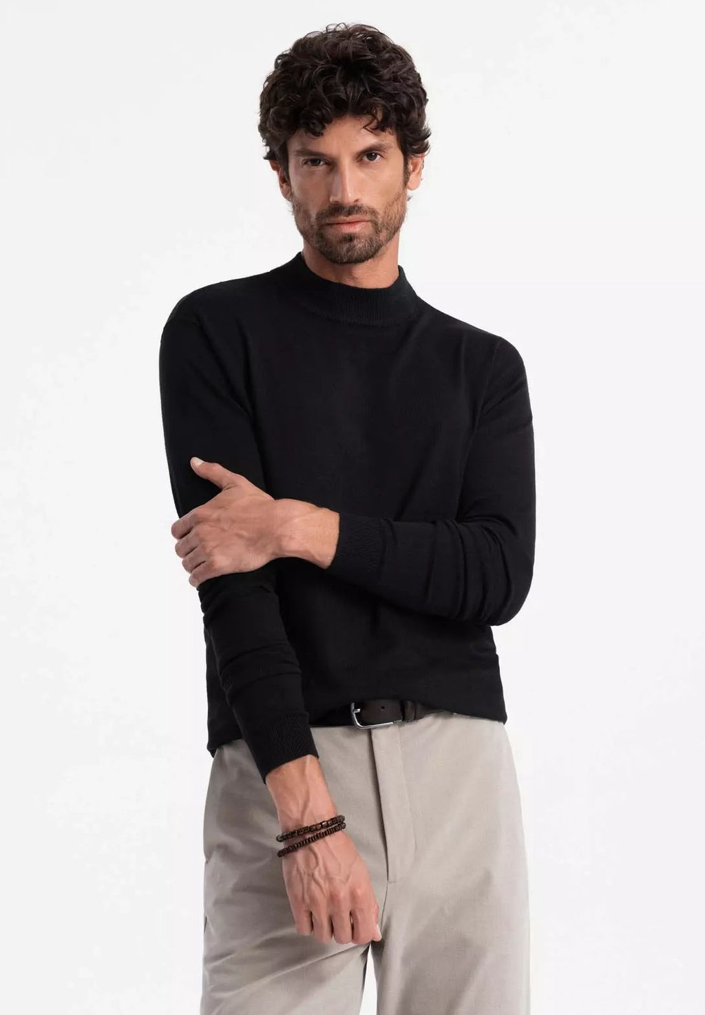 

Свитер HALF TURTLENECK Ombre, черный