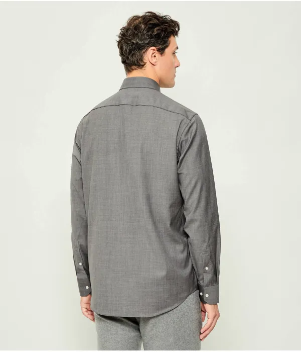 Шерстяная рубашка h-joe-kent-c1-214 Regular fit Boss, серый — фото 3