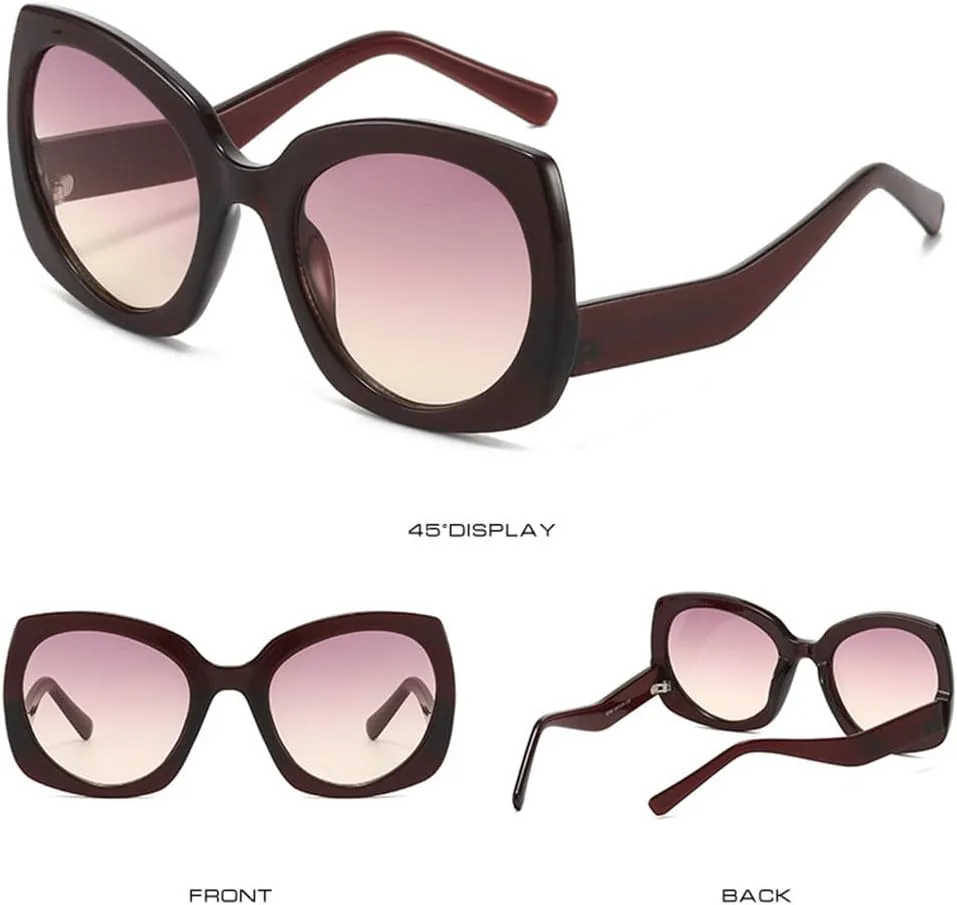 

Солнцезащитные очки UV400 – большие, в градиенте конфетных цветов, в стиле панк, для женщин и мужчин, для бега и занятий спортом на открытом воздухе UYPTK, Wine Red