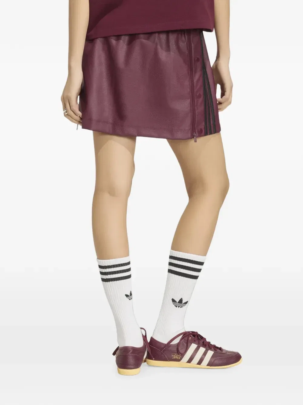 Мини-юбка Adibreak с логотипом и боковыми полосками Adidas, фиолетовый — фото 2