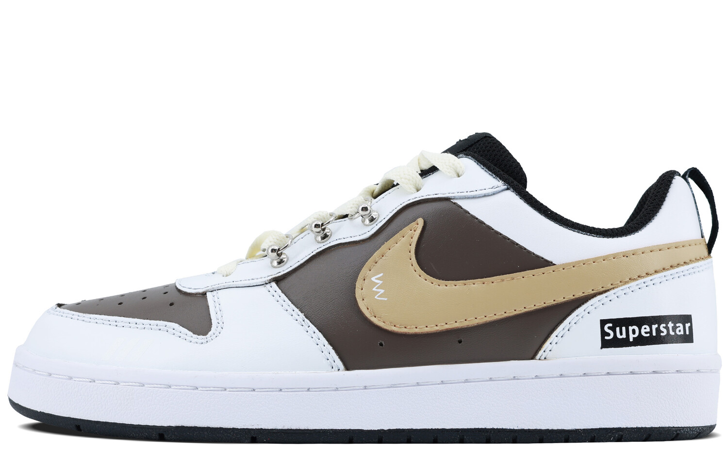

Кроссовки Nike Court Skateboarding Shoes Women's Low-top White/Brown, хаки