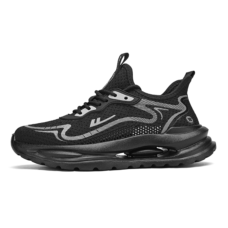 

WARRIOR Мужские дышащие абразивостойкие низкие кеды для бега с эффектом увеличения роста черные, цвет Black