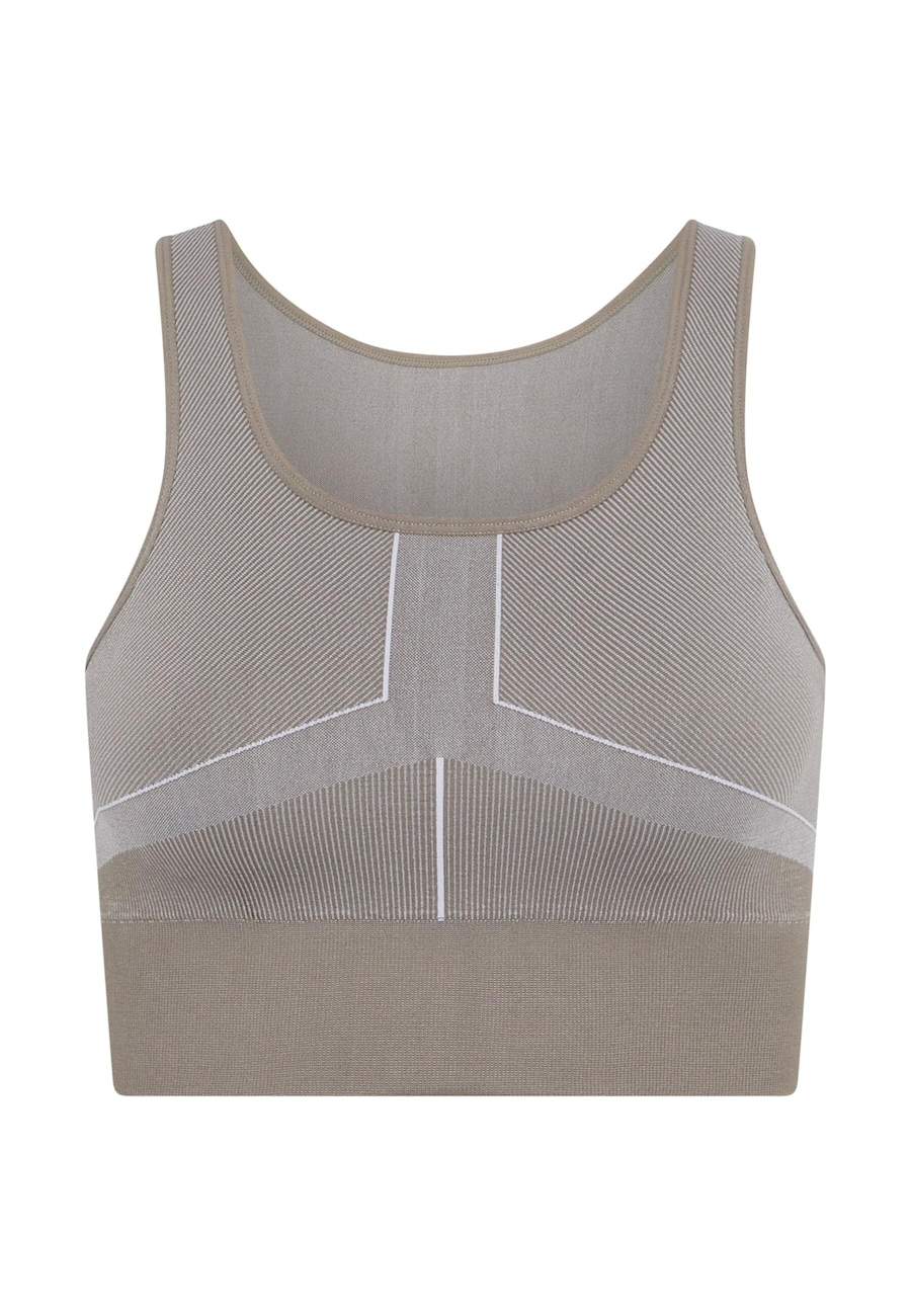 

Спортивный топ Born Cara, темно-бежевый/серый