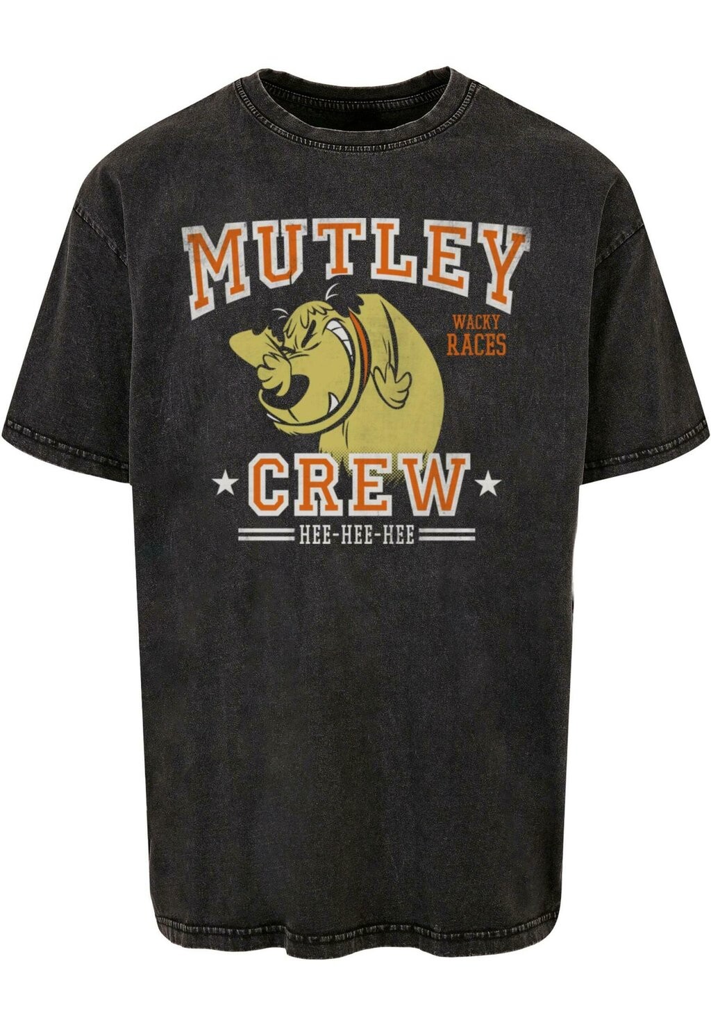 

Футболка с принтом WACKY RACES MUTLEY CREW ACID WASHED OVERS ABSOLUTE CULT, черный