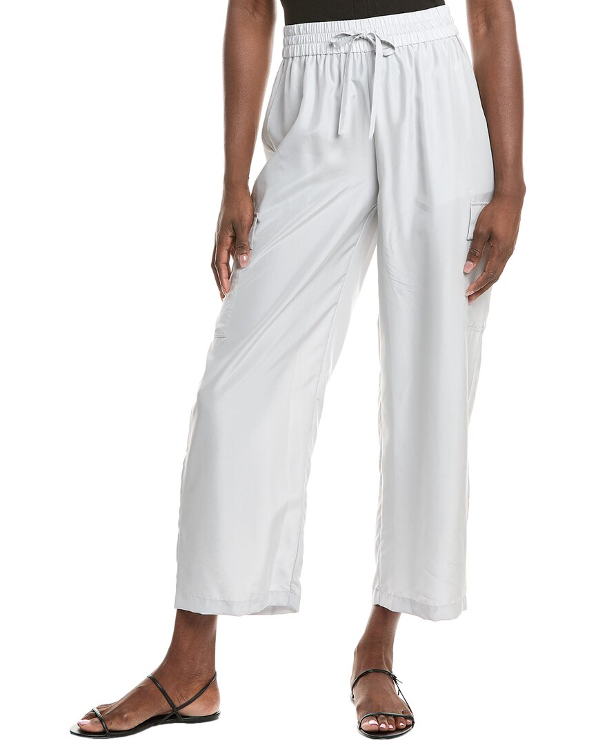 

Эйлин Фишер Укороченные расклешенные шелковые карго-штаны Eileen Fisher, серый