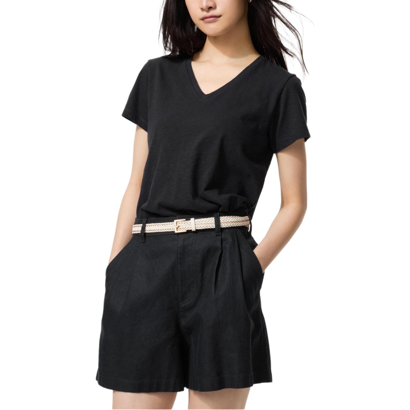 

UNIQLO Футболка женская черная, Черный, UNIQLO Футболка женская черная