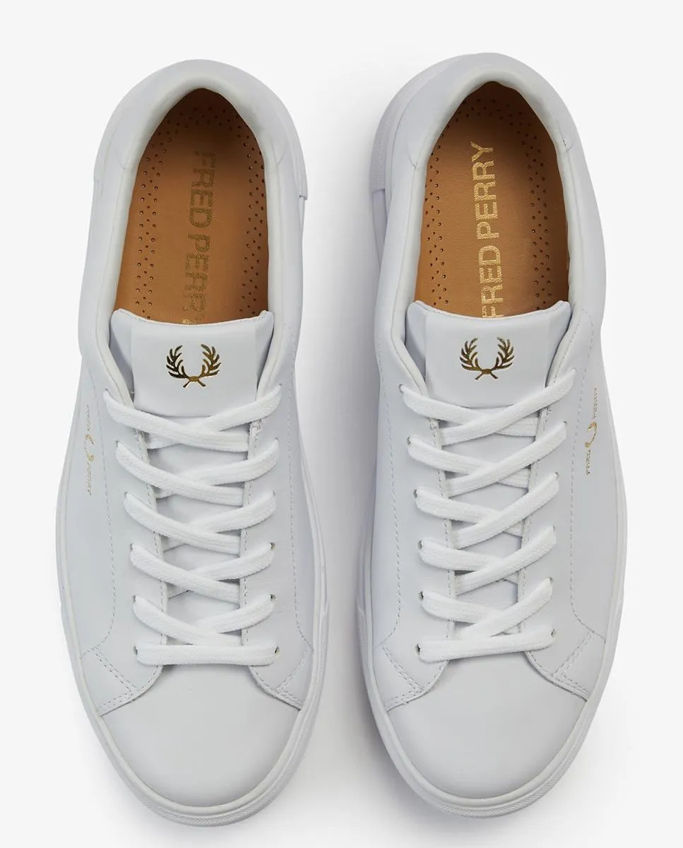 Унисекс спортивные кроссовки B71 из кожи Fred Perry, белый — фото 2