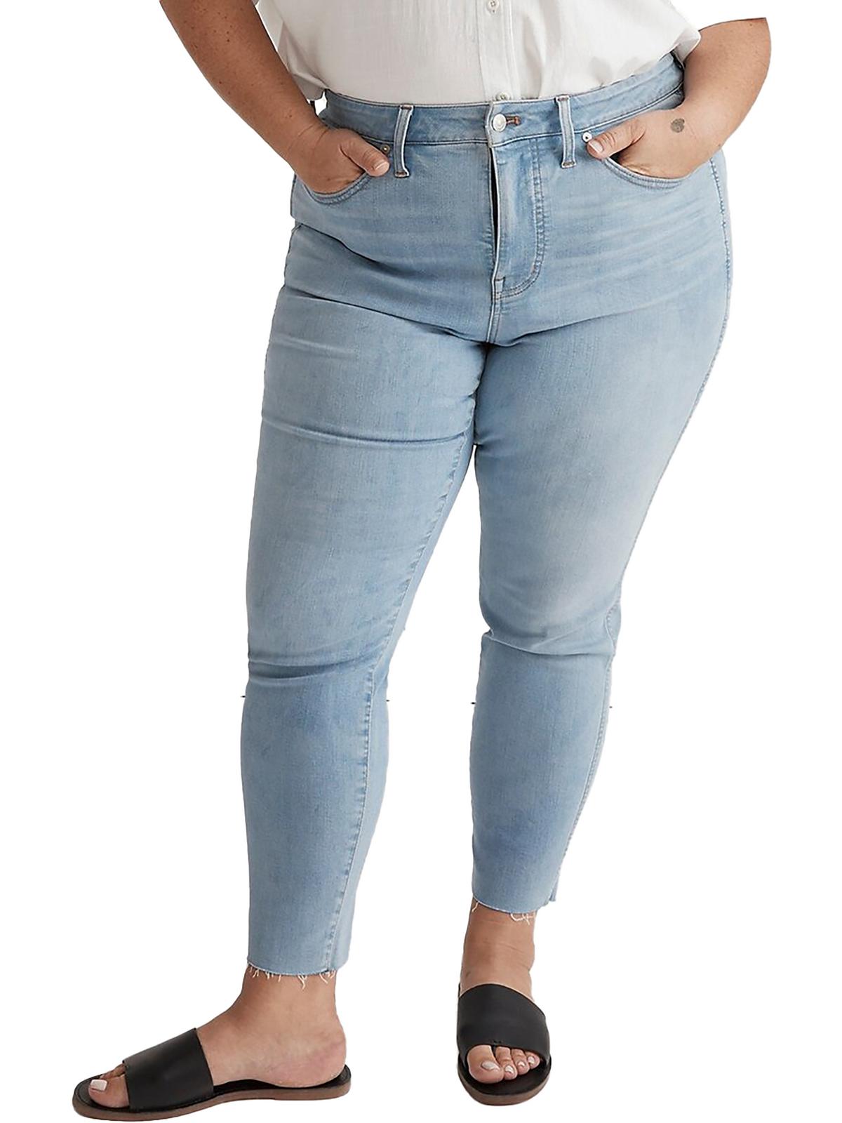 

Женские укороченные узкие джинсы с высокой талией Plus Madewell, цвет charlemont wash
