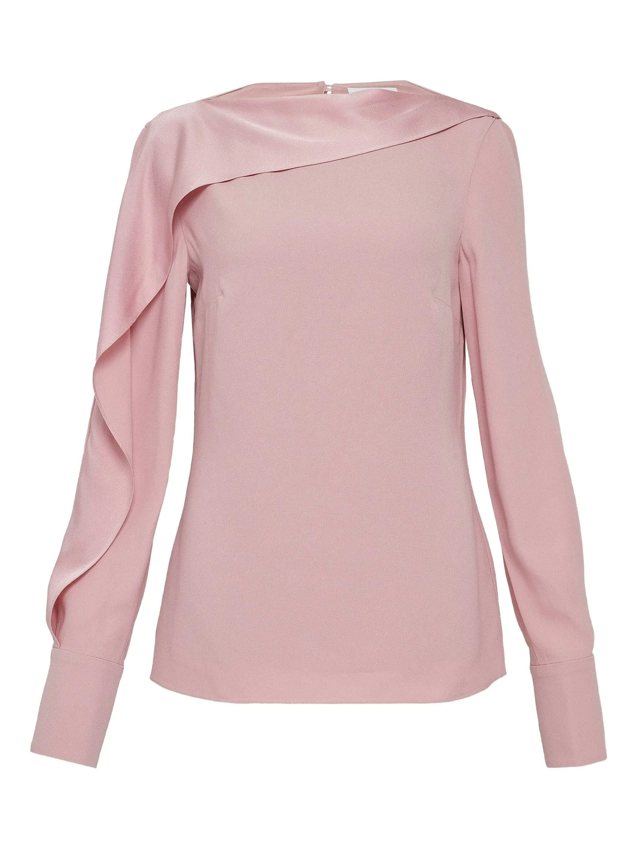 

Топ с длинными рукавами и драпировкой Erdem, розовый