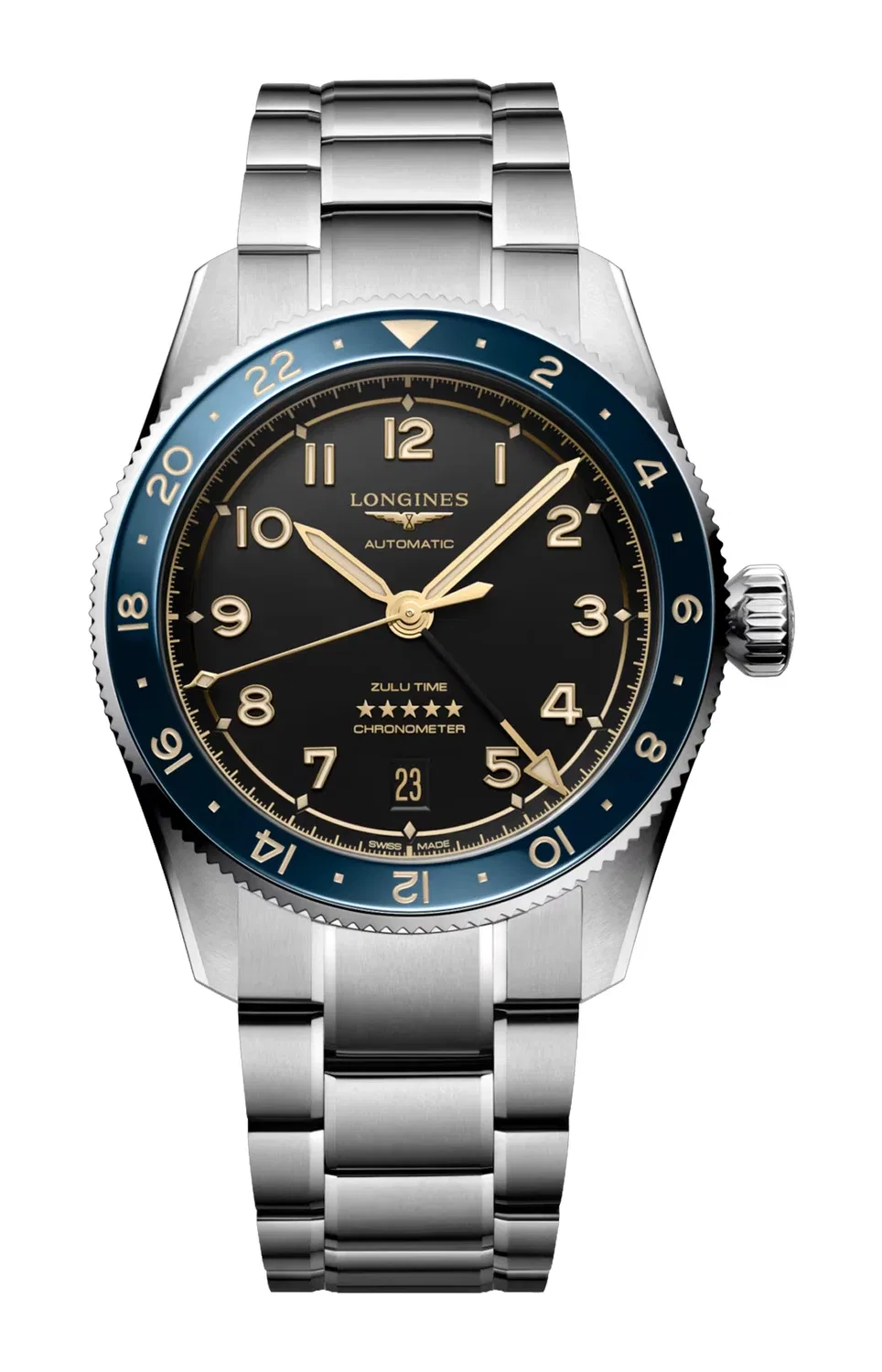 LONGINES Spirit Zulu Time - L3.802.4.60.6, серебряный