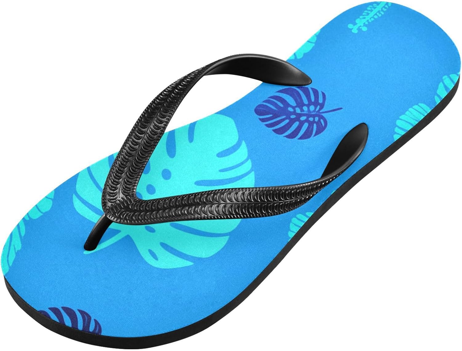 

Женские пляжные шлепанцы UMIRIKO на лето, повседневные, с растительными листьями, синие, быстро сохнущие, сандалии для мужчин A2301258
