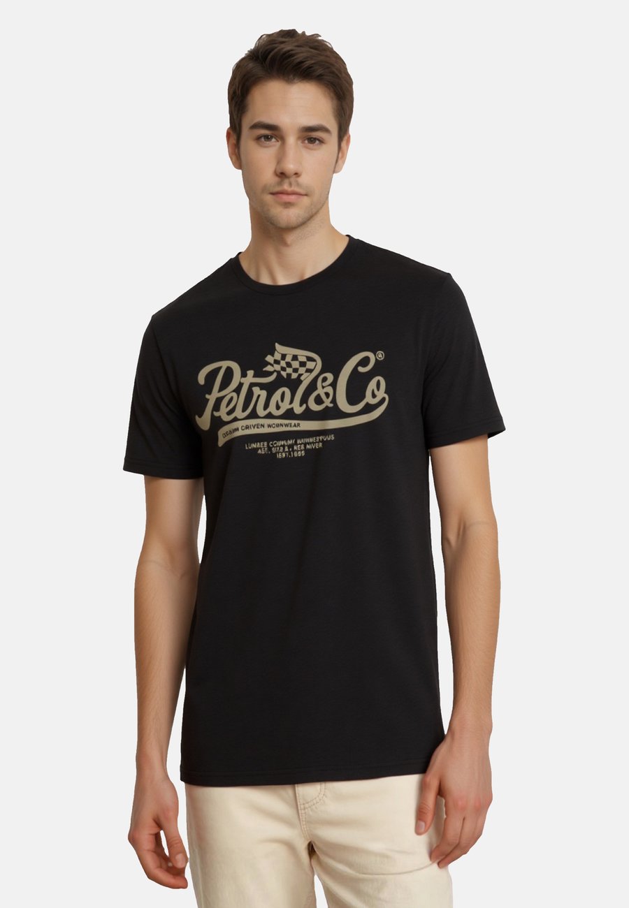 

Футболка Petrol Industries Print T-shirt, Deep Black 9111/Black, Черный, Футболка Petrol Industries Print T-shirt, Deep Black 9111/Black