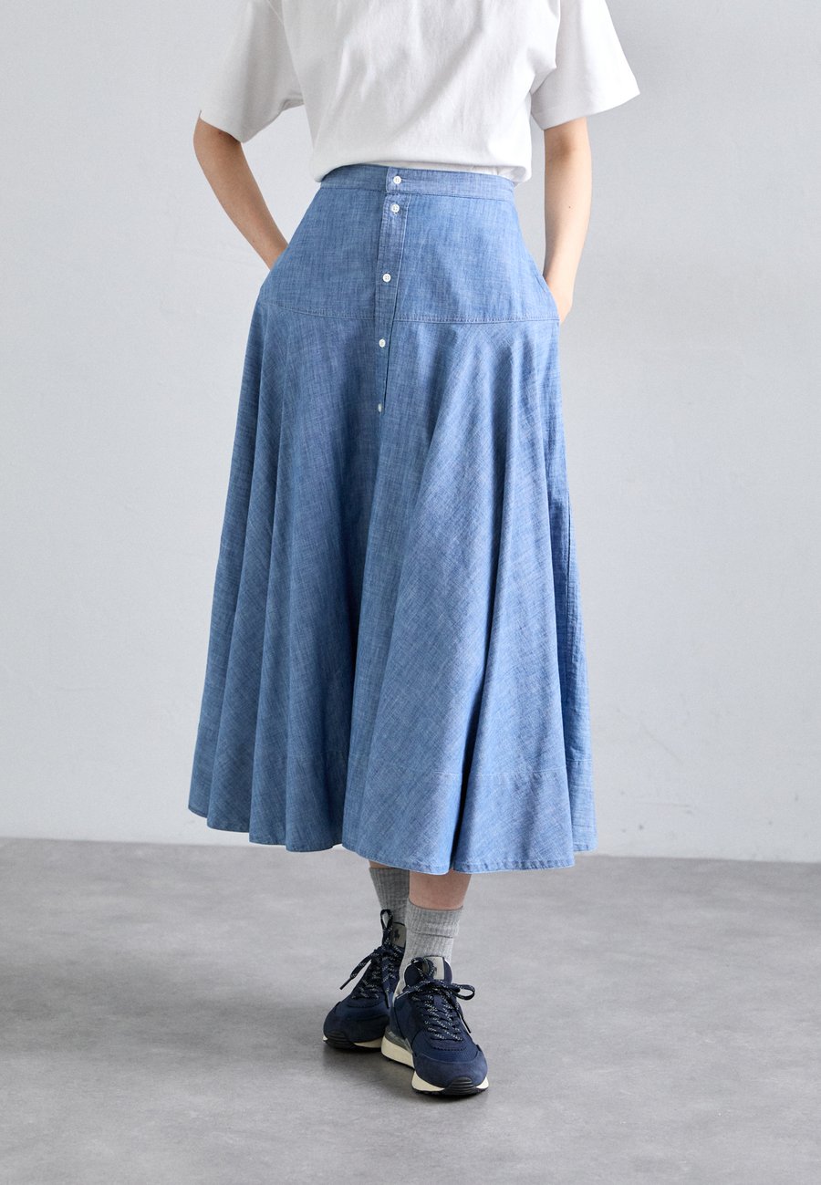

Юбка Polo Ralph Lauren COTTON CHAMBRAY A LINE SKIRT, Chambray/Blue