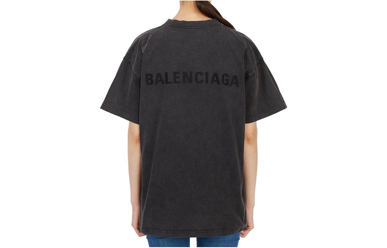 Футболка женская черная/серая Balenciaga — фото 2