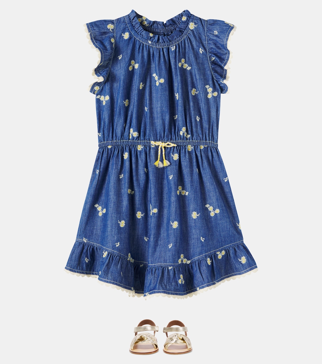 Детское платье из хлопка с вышивкой Lucky Kids Zimmermann Kids, Daisy — фото 2