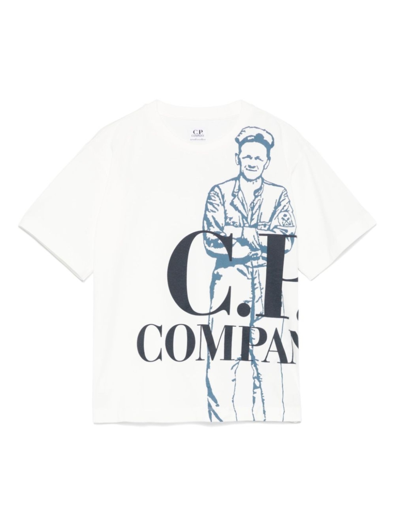 

C.P. Company Kids футболка с логотипом, белый