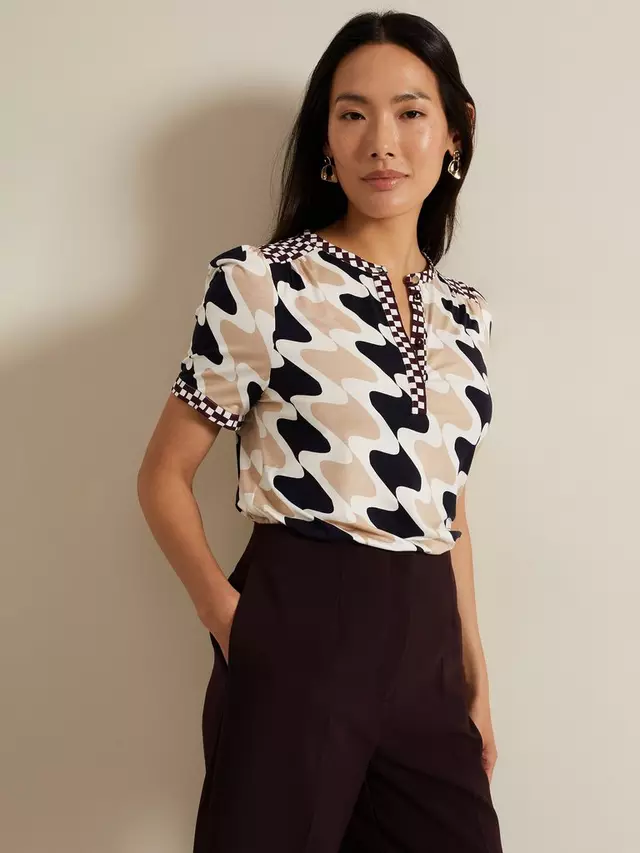 

Блуза Phase Eight Suki Abstract Print, разноцветный
