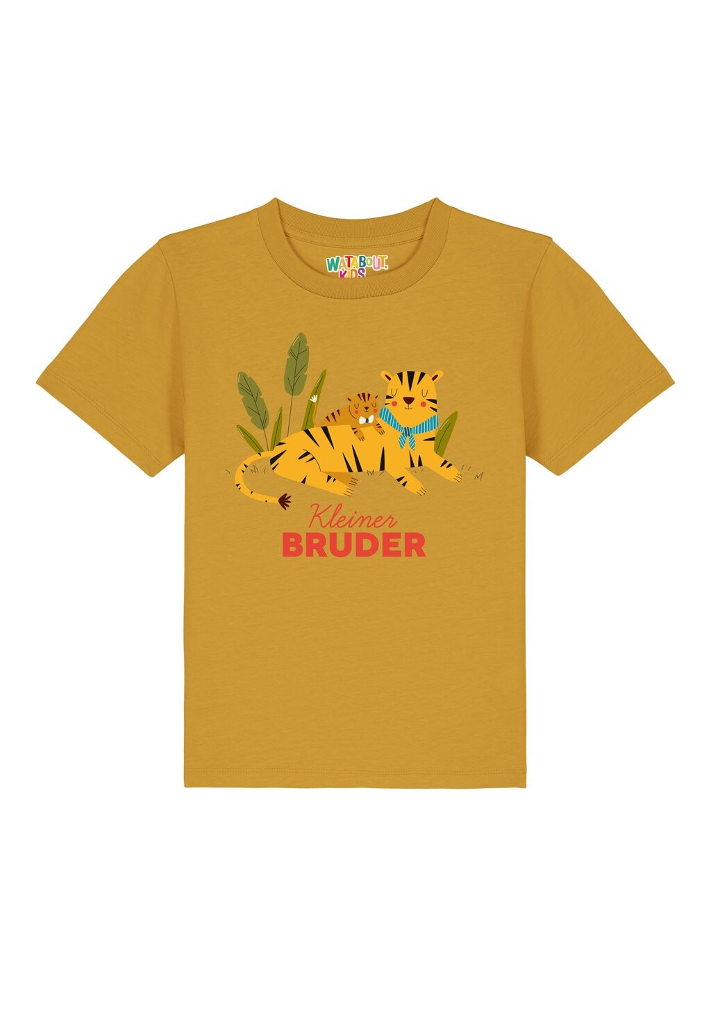 

Футболка с принтом TIGER KLEINER BRUDER watapparel, горчично-желтый