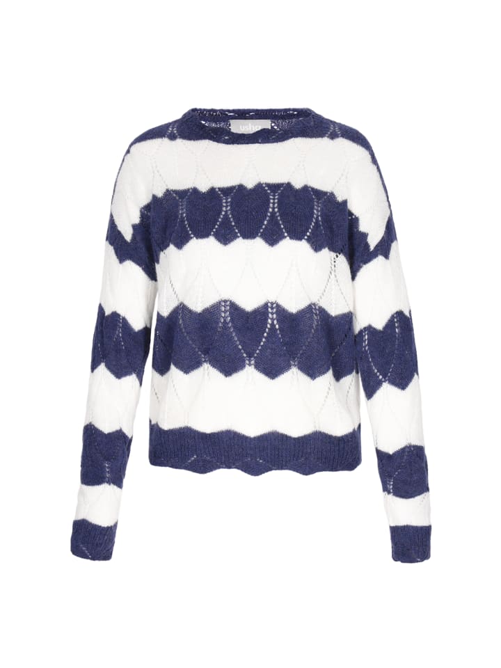 

Женский свитер темно-синего цвета с оттенком белого Usha