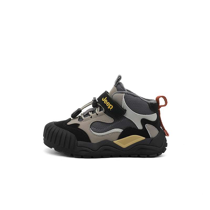 

Детские повседневные кроссовки High Top Kids Lifestyle Shoes Black Gray Kids' Jeep, Obsidian Black/Dark Cloud Gray-Thin Cotton