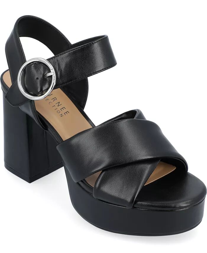 Женские сандалии на платформе Akeely Journee Collection, черный