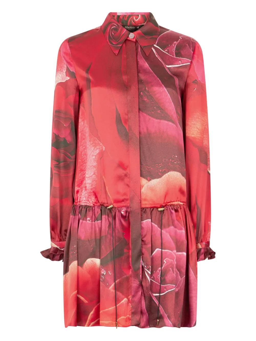 

Платье мини с принтом Roberto Cavalli, красный