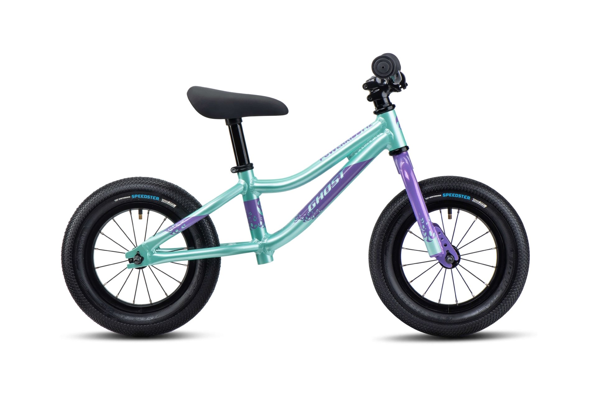 

Детский велосипед Ghost Powerkiddy 12 - 12 дюймов - 2025, цвет Grün|mint/metallic purple - glossy