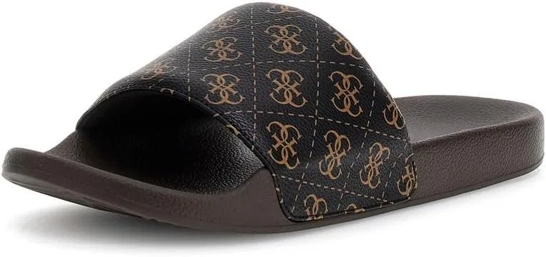 Кроссовки GUESS Monogram Logo Flip Flops Brown