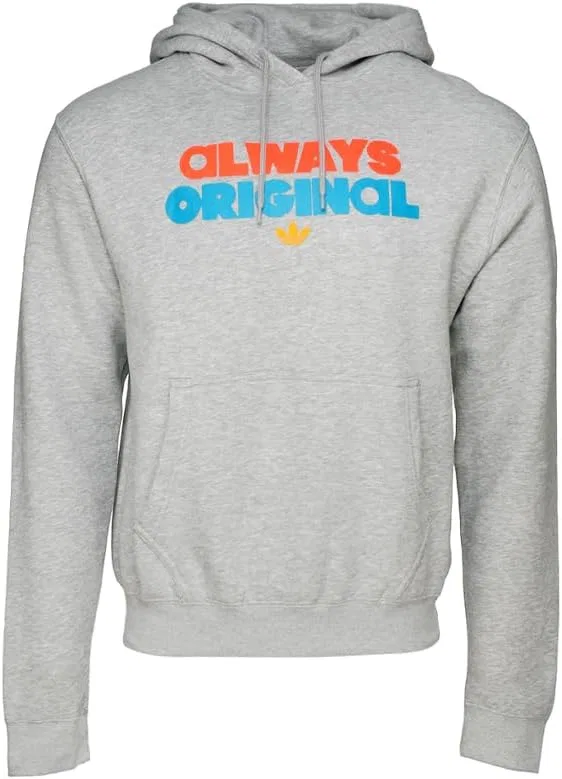 Мужская толстовка Adidas Always OG с графическим принтом, повседневная верхняя одежда, серая