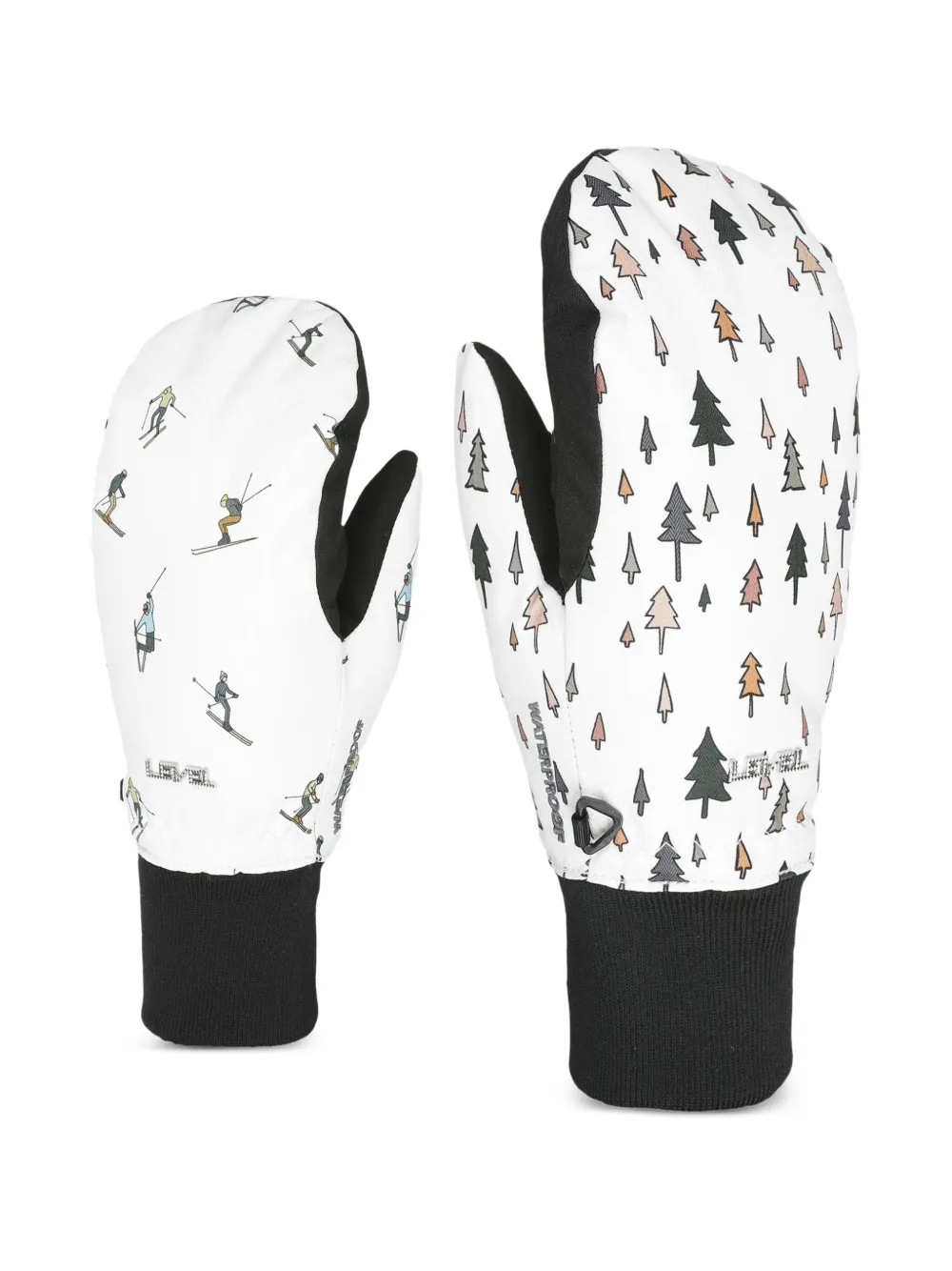 

Перчатки с графичным принтом Level, белый