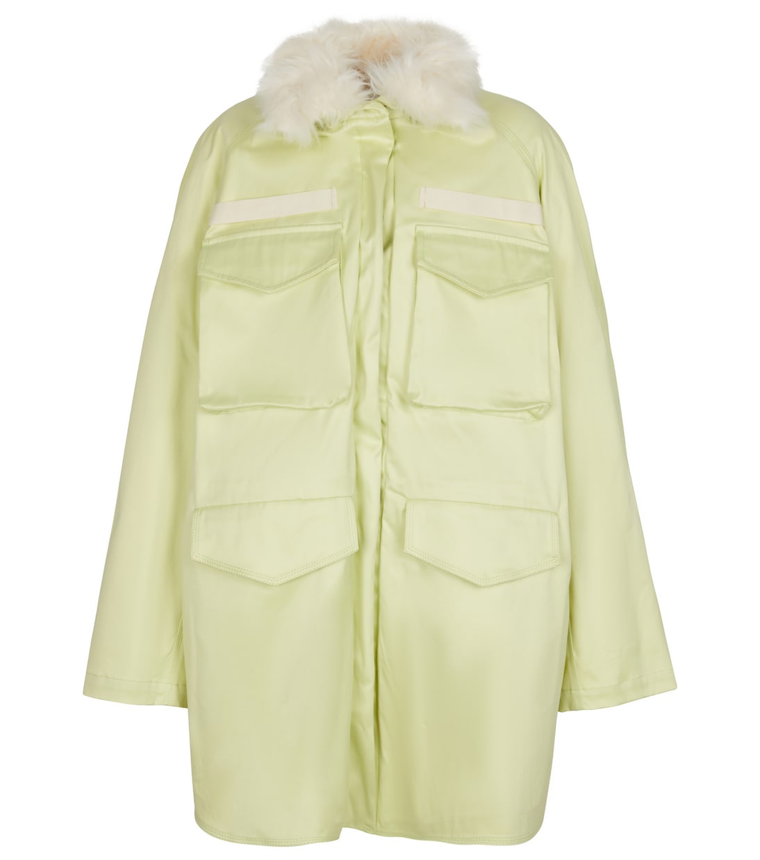 

Хлопковая парка Janet с отделкой из искусственного меха The Attico, Pale Yellow