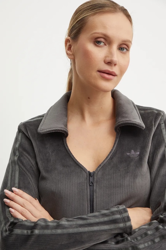 Толстовка Femme Galore с ребристой вязкой Adidas Originals, серый — фото 4