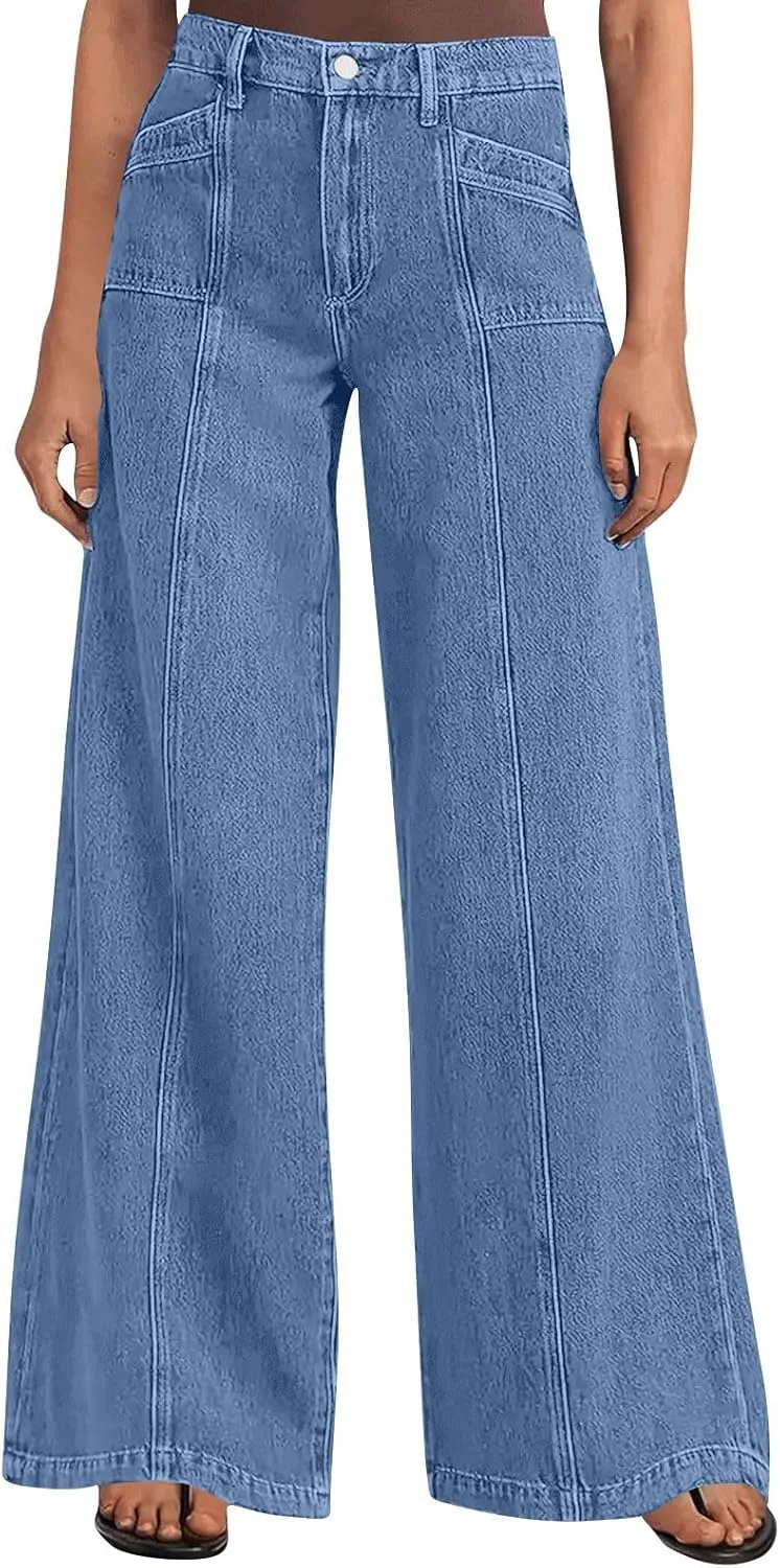 

SMIDOW широкие джинсы для женщин с высокой посадкой